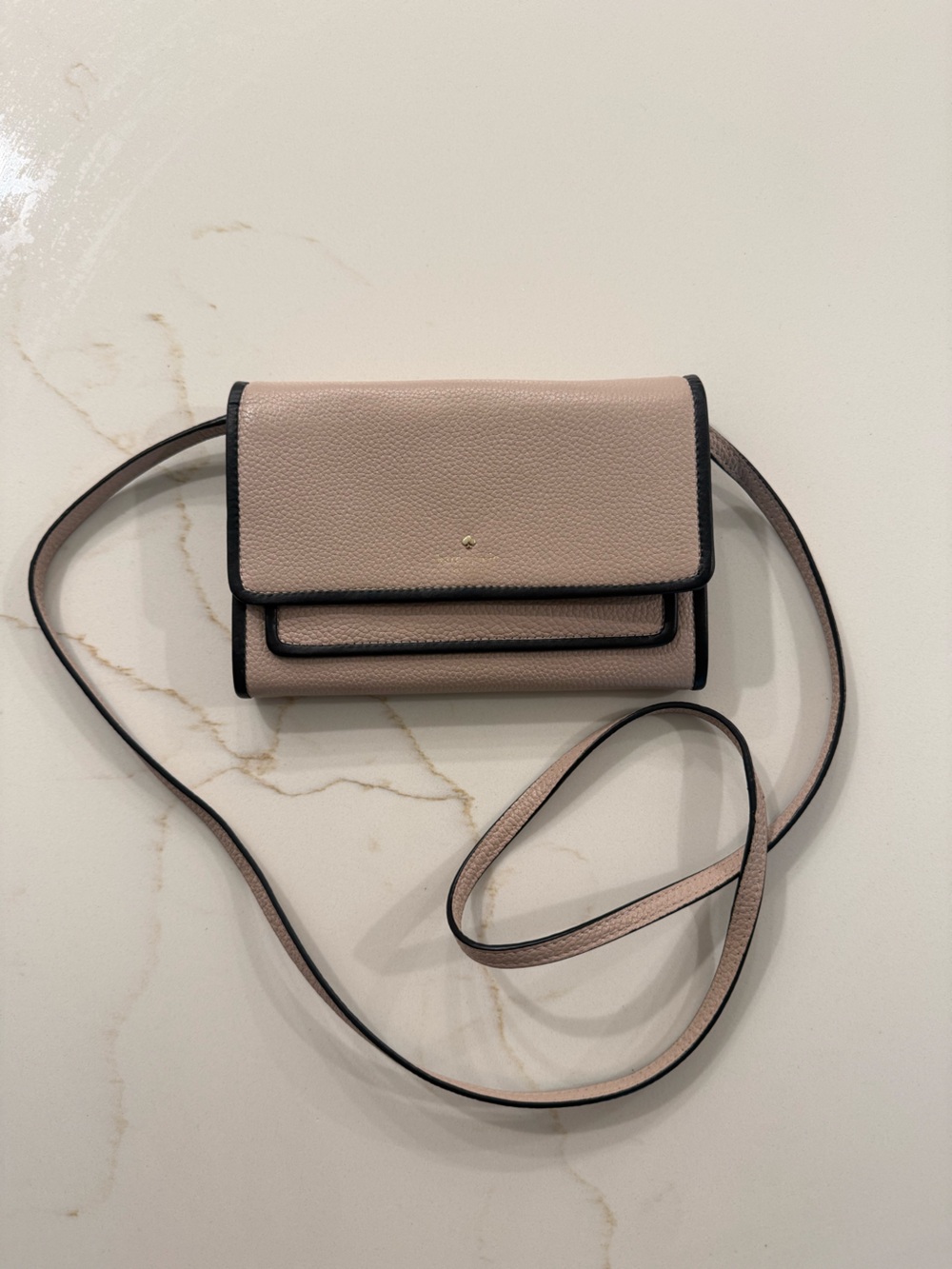 Kate Spade - Compact Crossbody Wallet - nude beige Blush